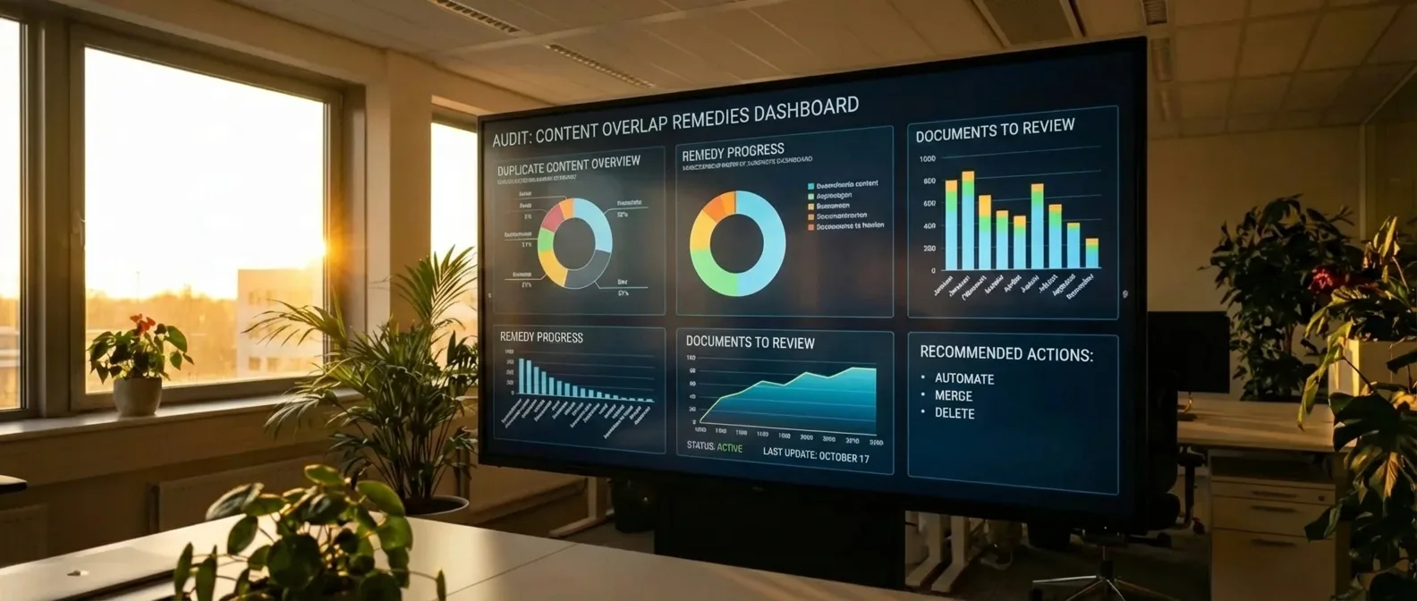 SEO strategy solutions from content overlap audit