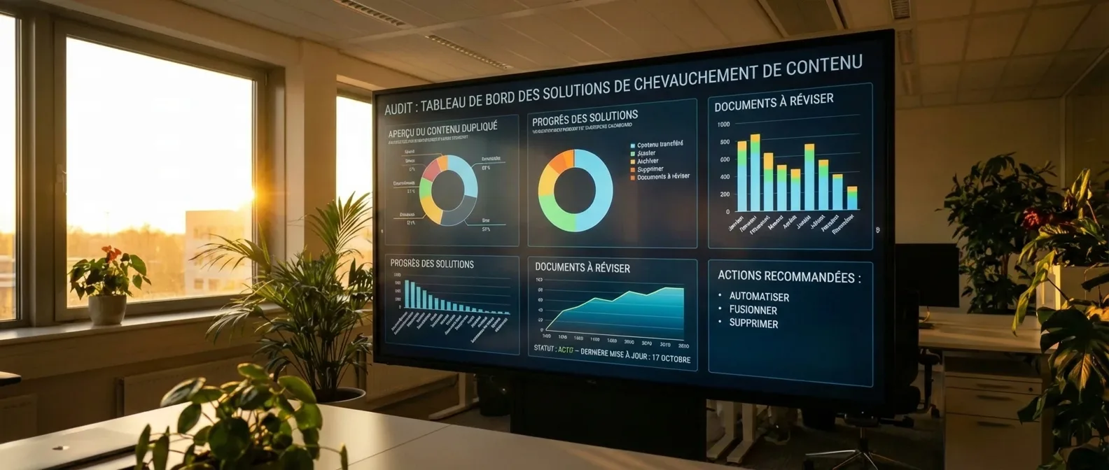 Audit SEO expert pour la gestion du contenu dupliqué et l'optimisation du référencement.