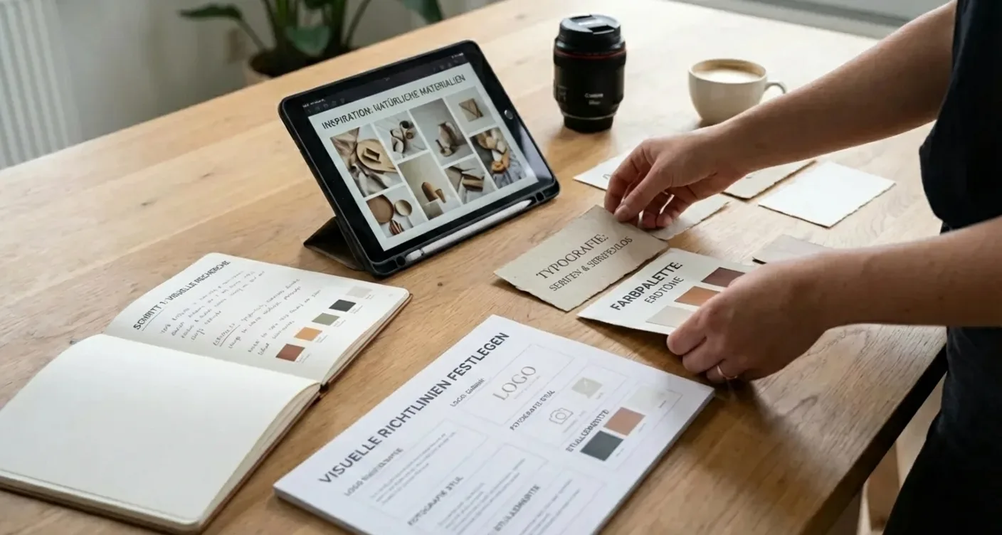 Schritt-für-Schritt-Anleitung Brand Kit Grundlagen: Bildsprache, visuelle Richtlinien & professionelles Corporate Design entwickeln.