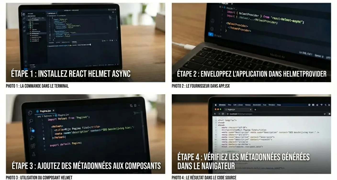 Guide SEO React Vite: gestion des métadonnées avec React Helmet.