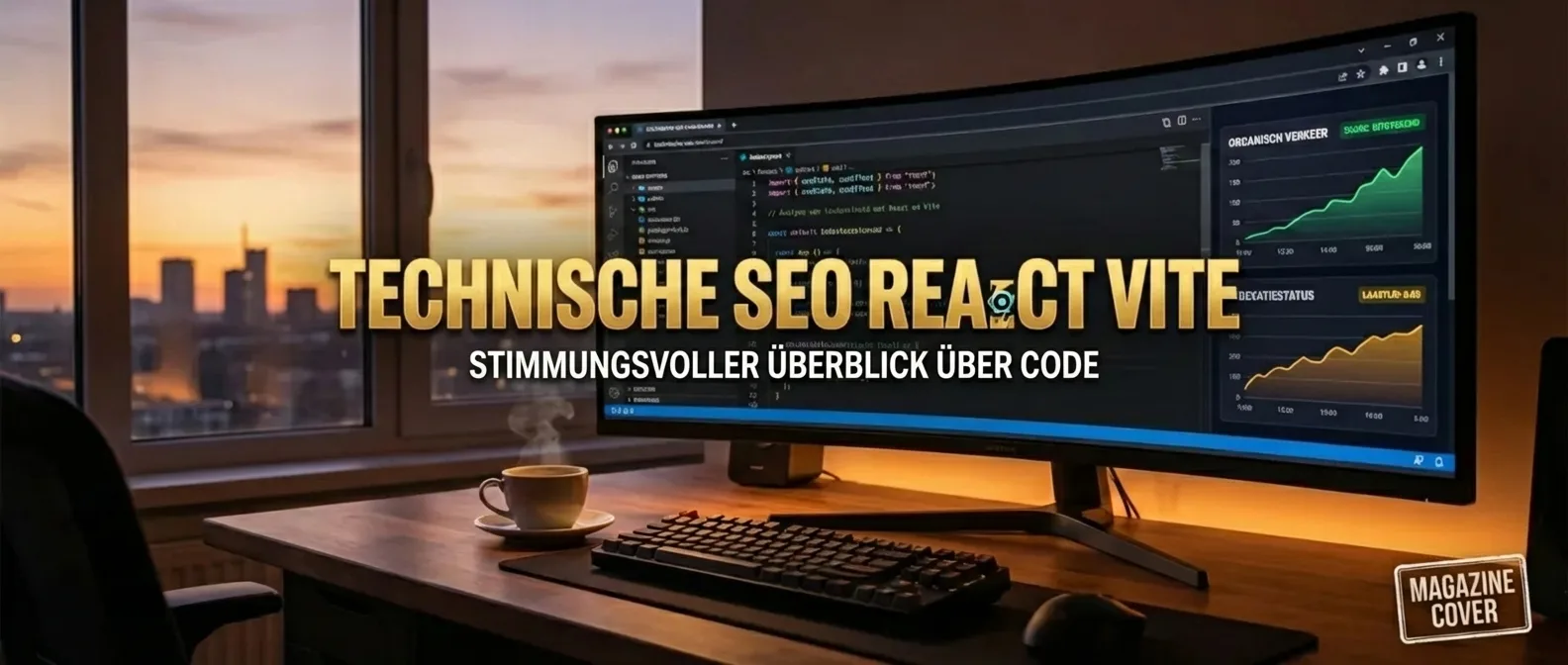 Technische SEO-Optimierung für React & Vite Webseiten: Performance & Sichtbarkeit steigern.