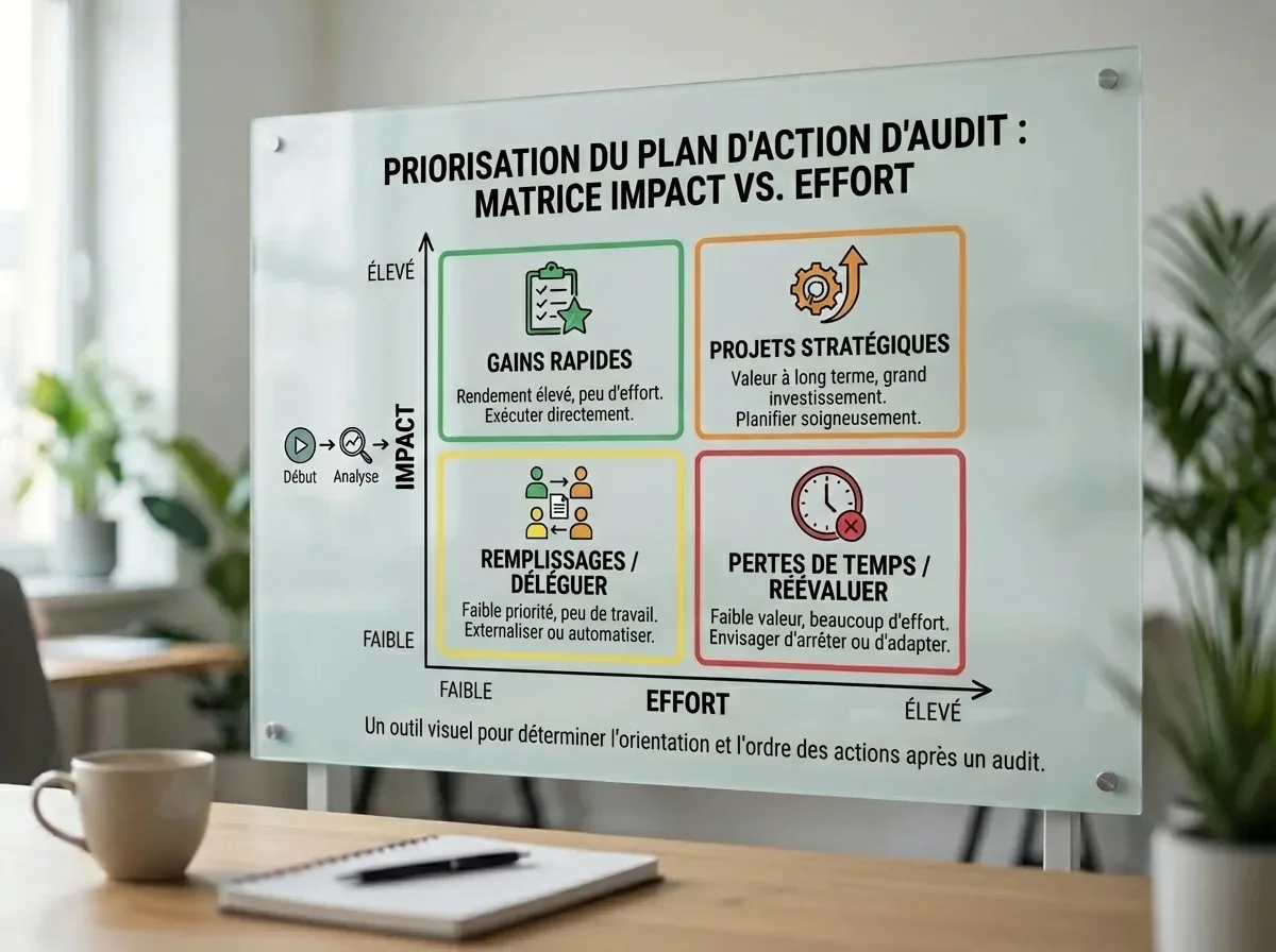 Infographie illustrant la priorisation des tâches pour une gestion efficace des priorités.