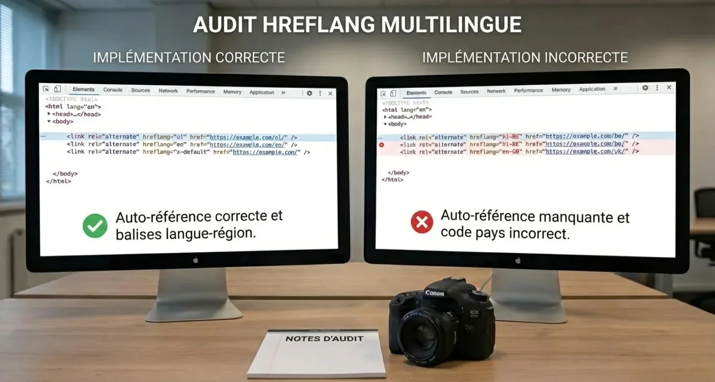 Comparaison visuelle côte à côte, mettant en évidence les différences et les choix entre les options.