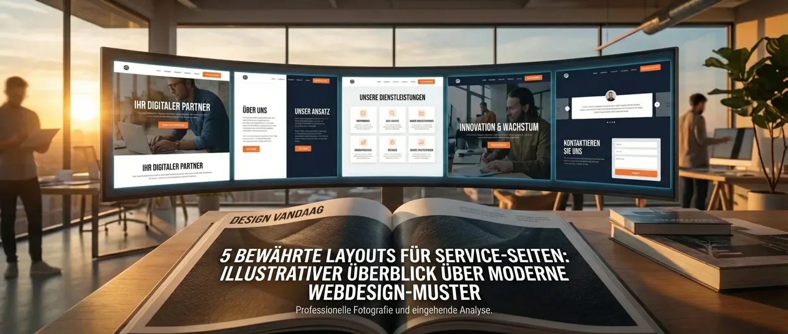 5 bewährte Hero-Bereich-Layouts für effektive Dienstleistungs-Websites