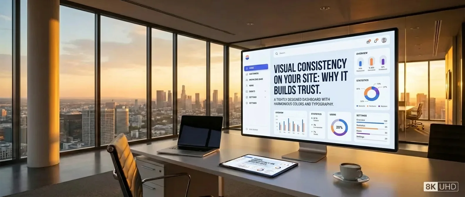 Professional and consistent website design is crucial for building user trust and a strong brand identity.