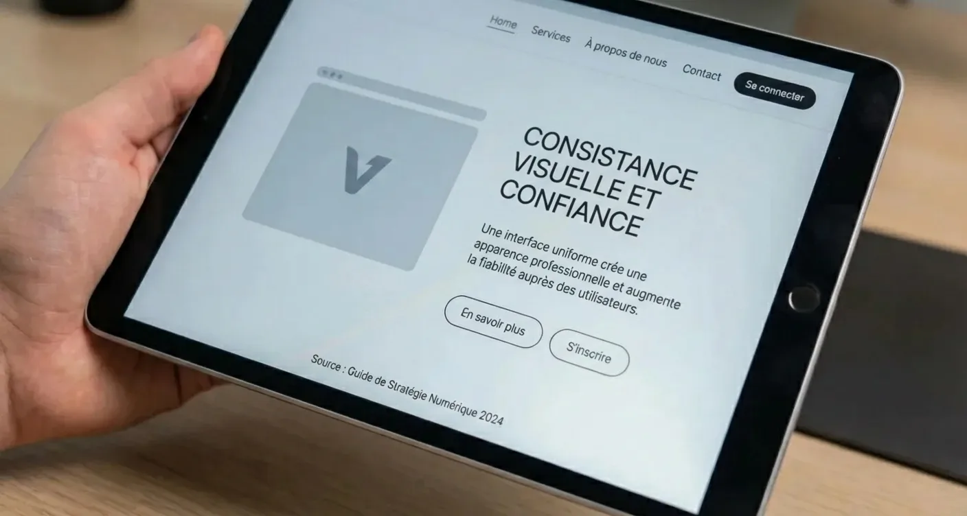 Interface web nette : boutons et polices uniformes. Une cohérence visuelle qui inspire confiance et professionnalisme.