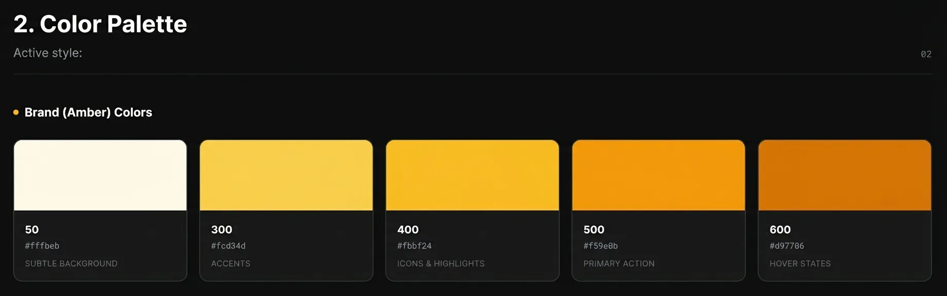 Strategic brand color palette for high-converting website design.