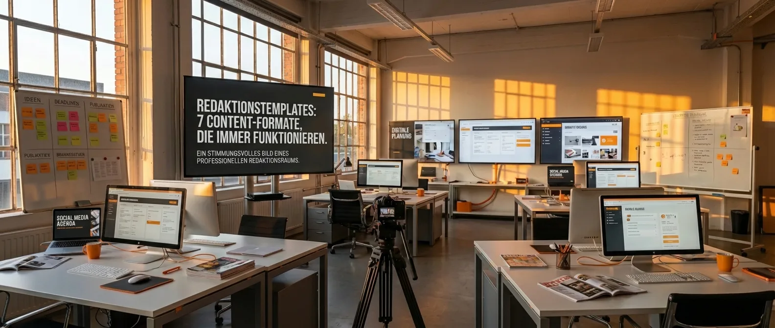 Übersicht zu 7 effektiven Content-Formaten für Redaktionsplan Templates im Content-Marketing