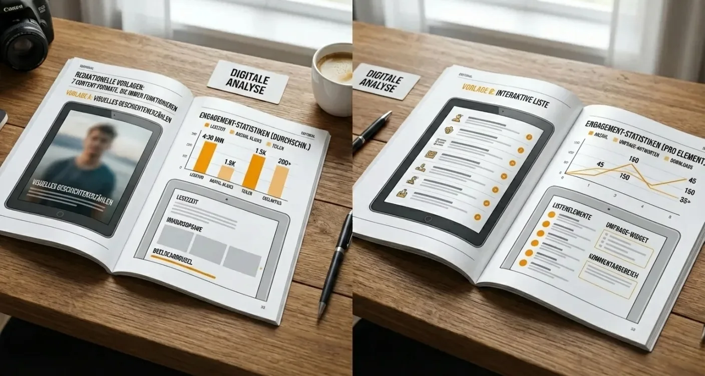 Engagement- und Performance-Statistiken für Redaktions-Templates und Content-Formate.