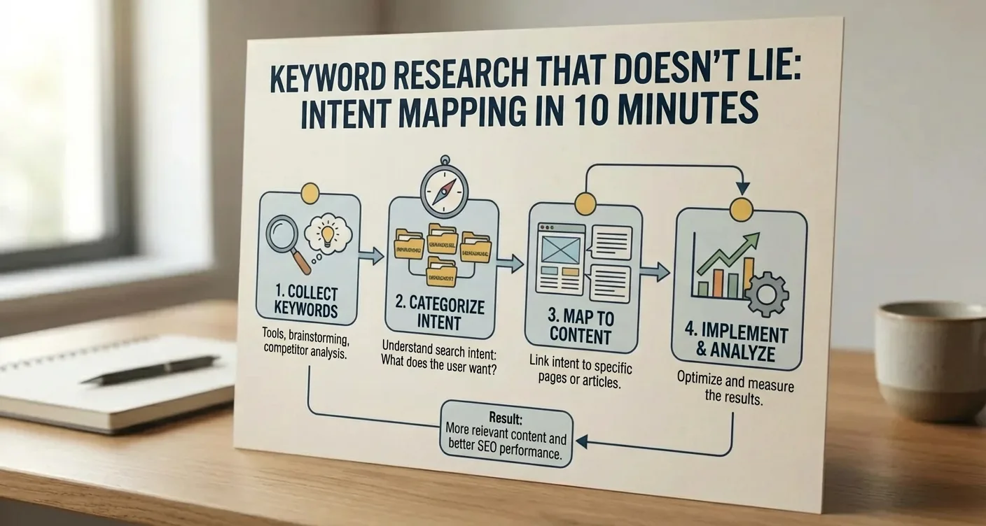 Learn keyword intent mapping fast with this SEO infographic guide for professionals.