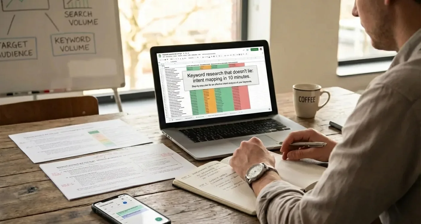 Visualizing keyword intent mapping & analysis steps to boost SEO strategy.