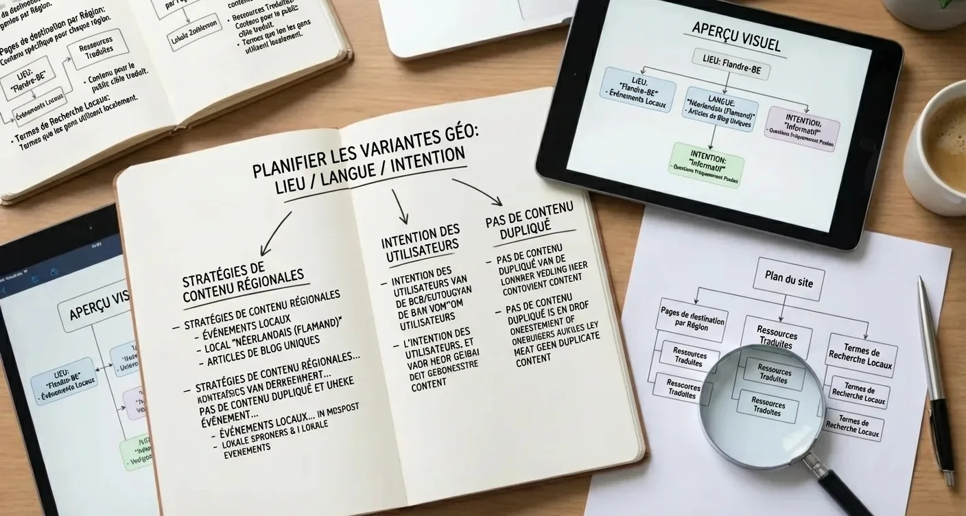 Planification SEO géographique des variantes de contenu (localisation, langue, intention) pour éviter le duplicata et optimiser les stratégies régionales.