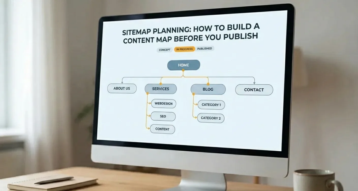 Detailed hierarchical sitemap for website content strategy & SEO planning.