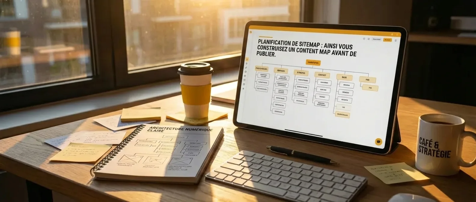 Planification sitemap et arborescence de contenu pour une optimisation SEO réussie.