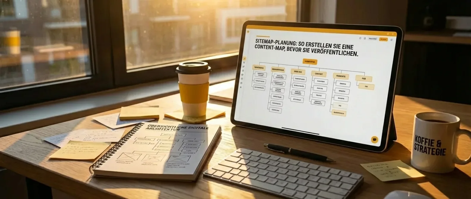 SEO-Sitemap-Planung: Content-Map erstellen für eine optimierte Website-Struktur.