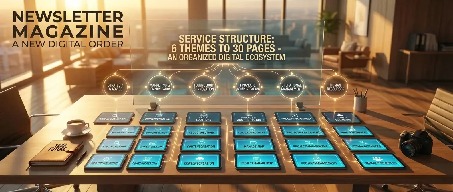 Strategic service page architecture: scale 6 core topics to 30 niche pages, ensuring no content overlap.