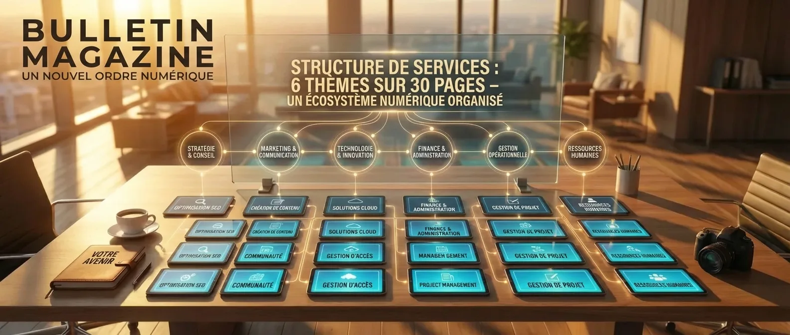 Architecture de services : de 6 thèmes à 30 pages sans chevauchement