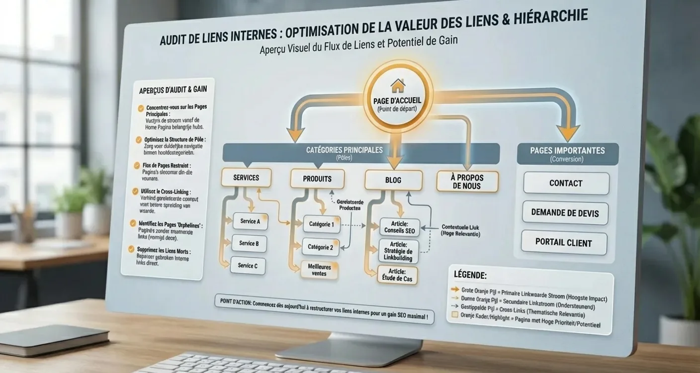 Diagramme illustrant la hiérarchie d'un site web pour une navigation intuitive et un SEO performant.