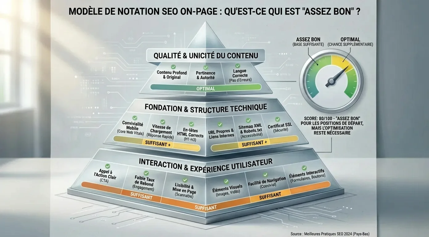 Infographie détaillée sur la structure de l'information et la hiérarchie de contenu SEO.