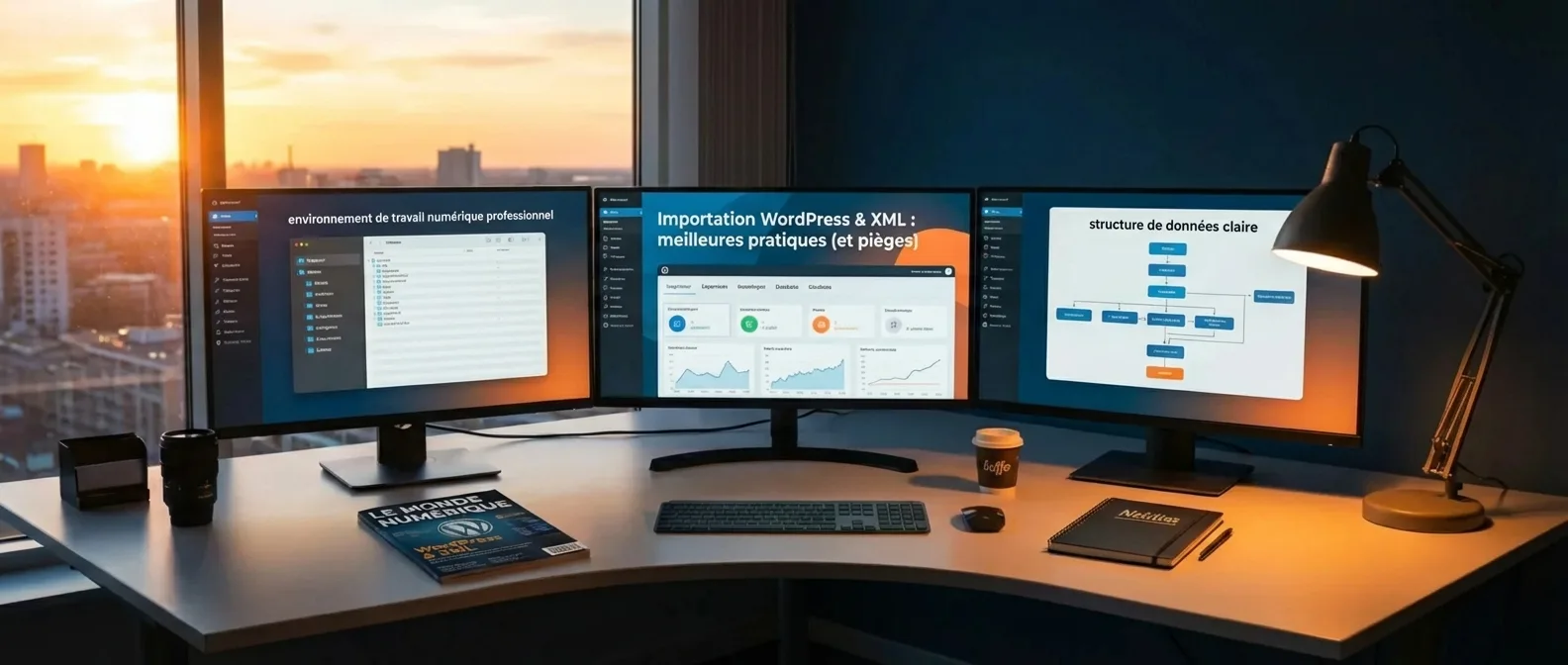 Migration de contenu WordPress et XML : bonnes pratiques d'importation et pièges à éviter.
