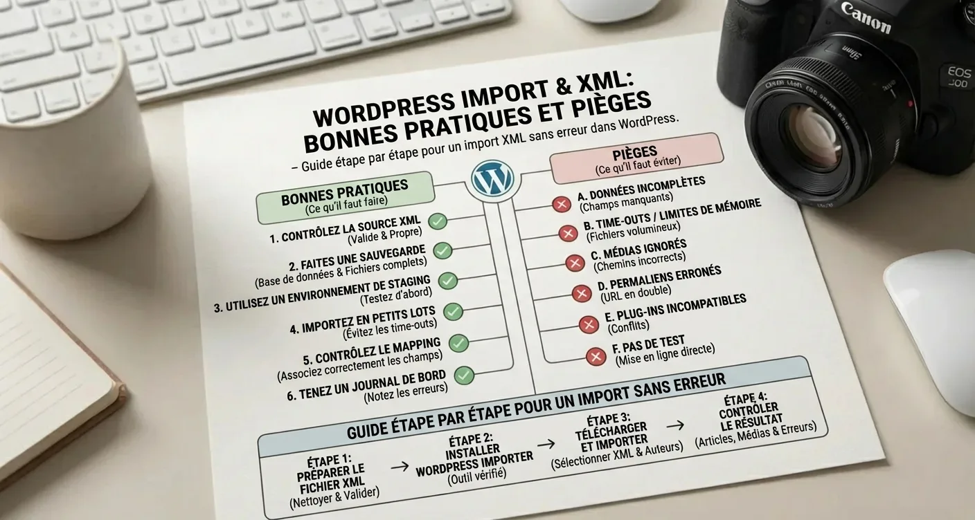 Infographie: bonnes pratiques et erreurs fréquentes en référencement naturel (SEO).