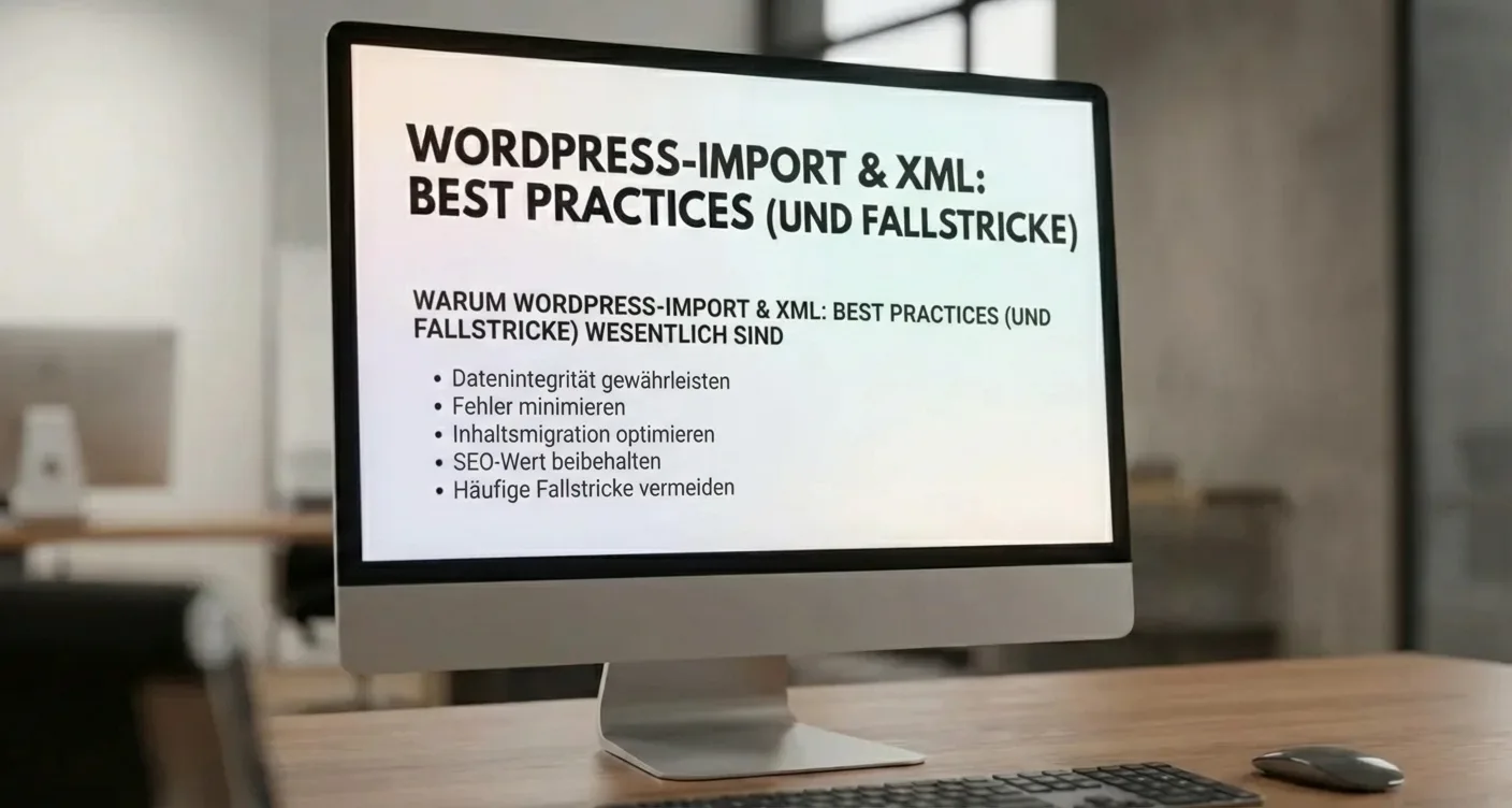 WordPress XML-Import Best Practices und Fallstricke: Leitfaden für professionelle Migration.