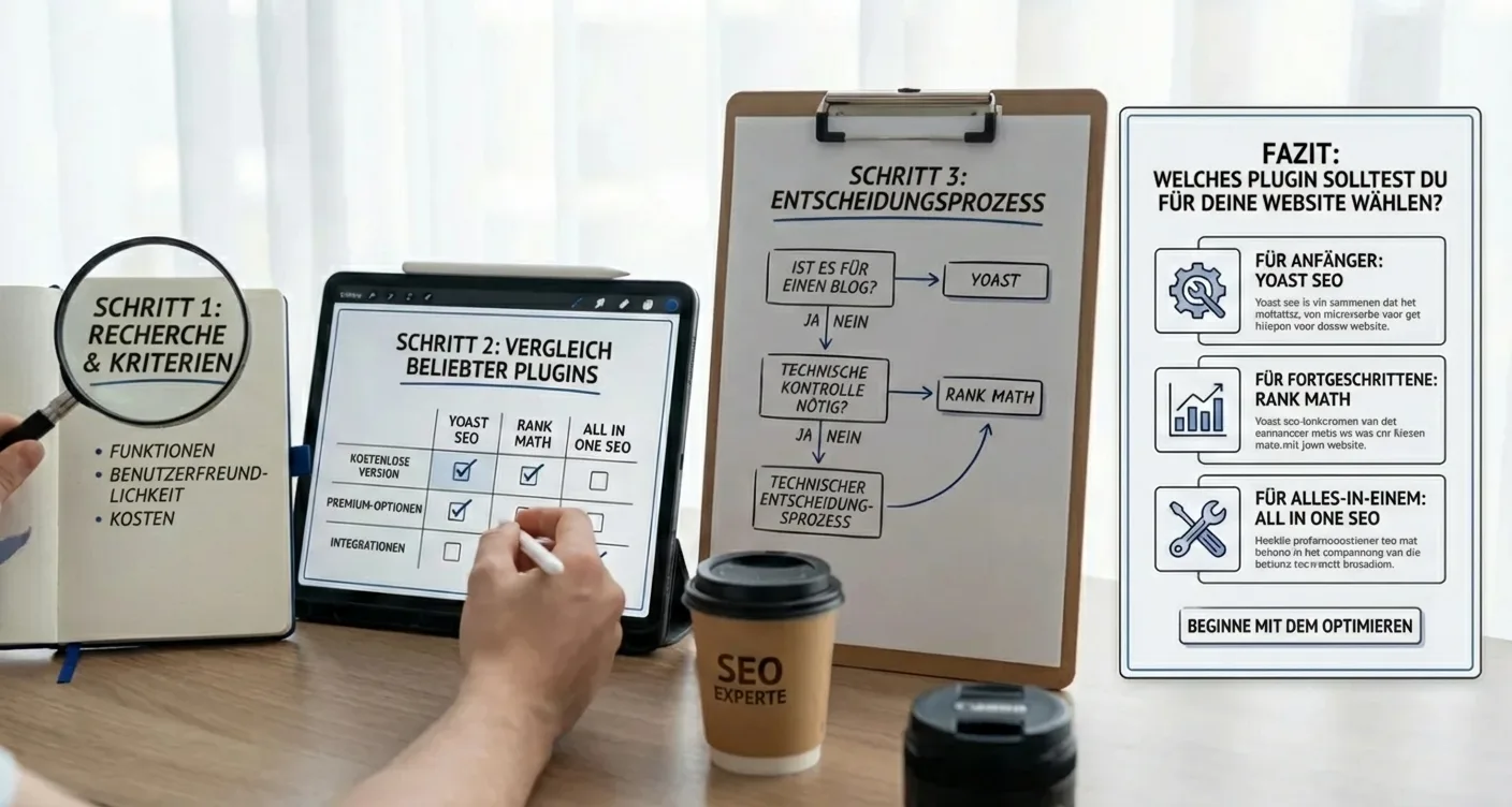 Fazit & Schritt-für-Schritt-Empfehlung: Beste SEO Plugins für Ihre Website im Überblick. Professionelle Auswahlhilfe.