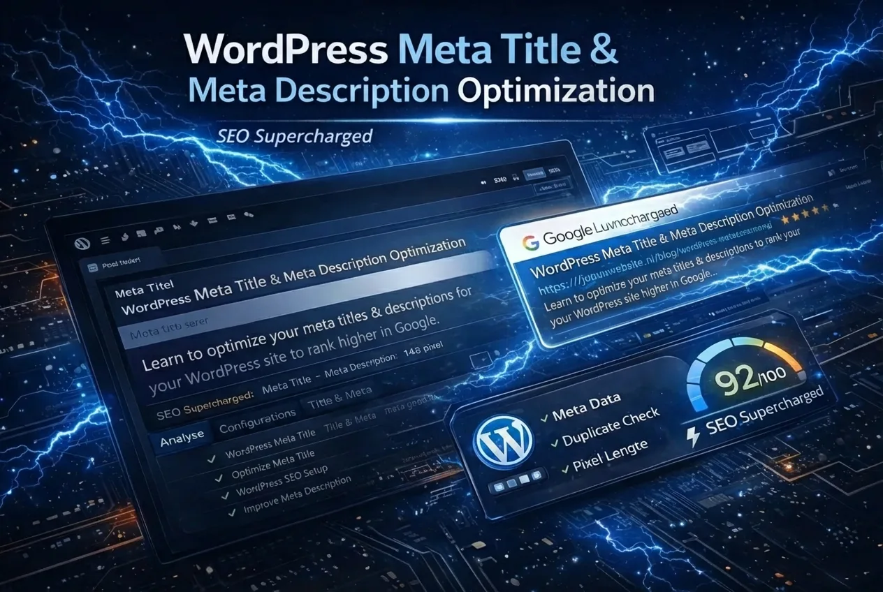 Comprehensive WordPress SEO optimization guide with meta titles, schema markup, and indexing settings