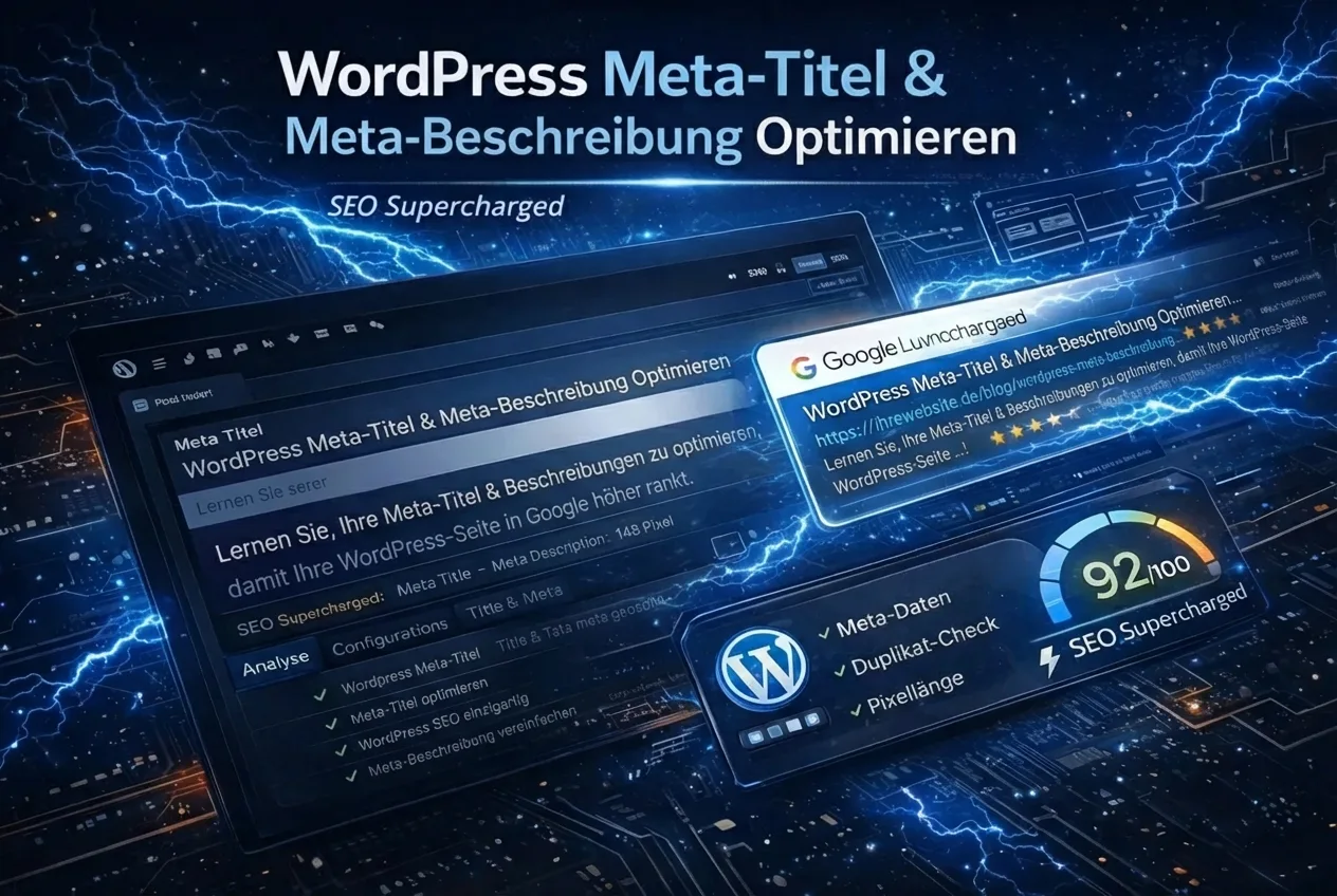 WordPress SEO Übersicht: Meta-Titel, Schema Markup & Indexierungseinstellungen