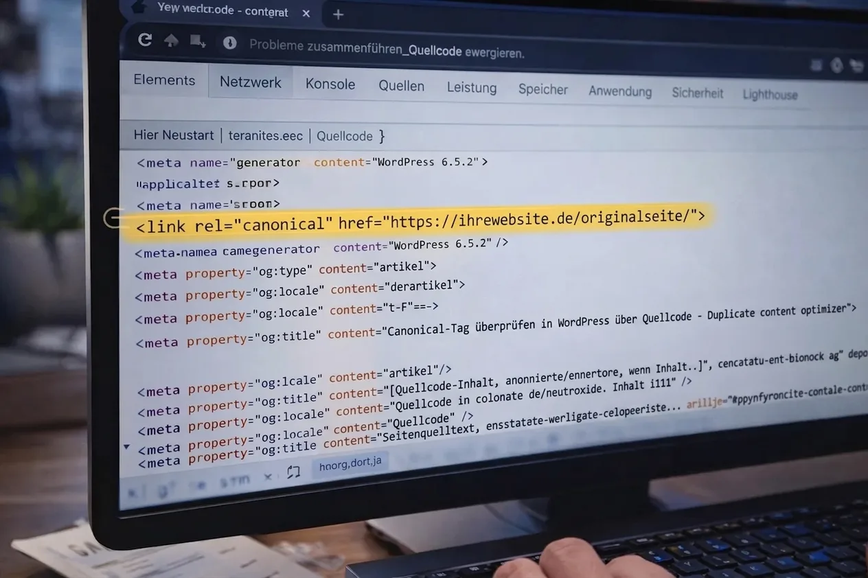 Canonical-Tag im WordPress-Quellcode pr&uuml;fen und Duplicate Content beheben