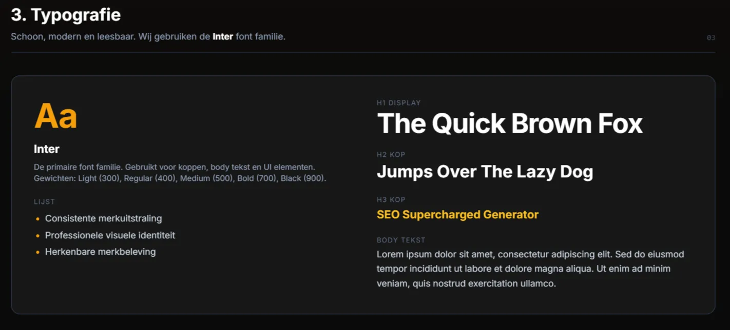 Branding typografie - lettertype, hoofdingen en opmaak