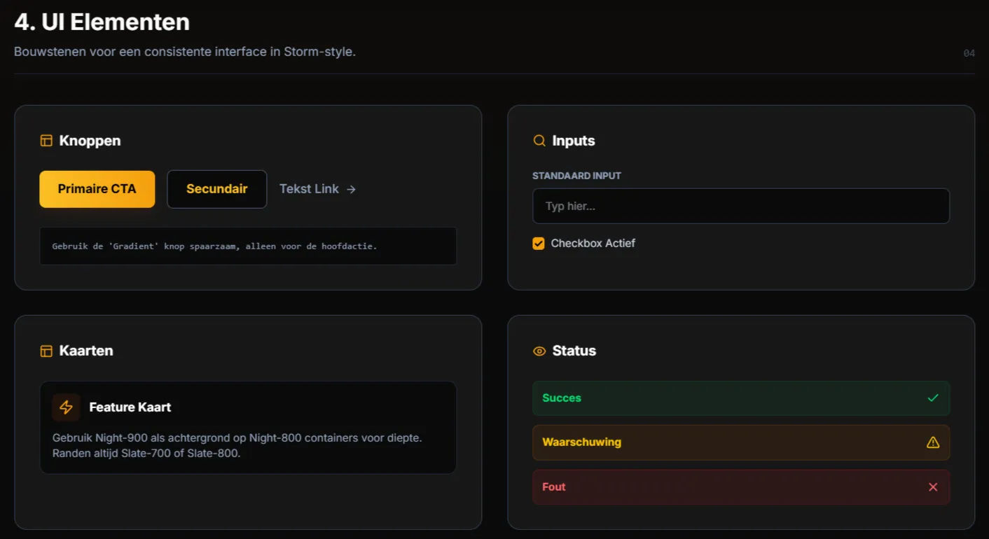 Branding UI elementen