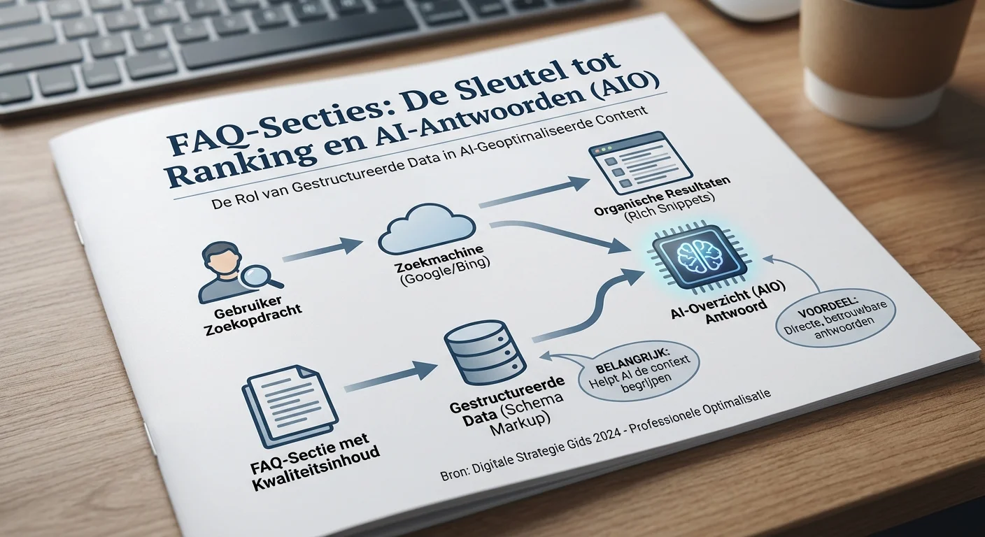 FAQ-secties die ranken &eacute;n AI-antwoorden voeden (AIO)
