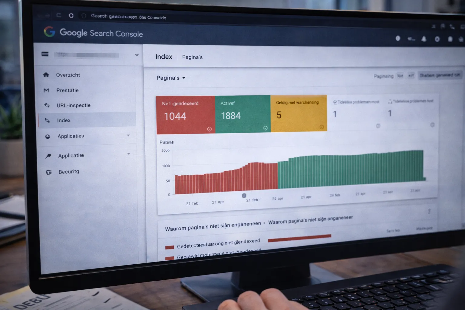Indexatie rapport in Google Search Console voor WordPress SEO optimalisatie