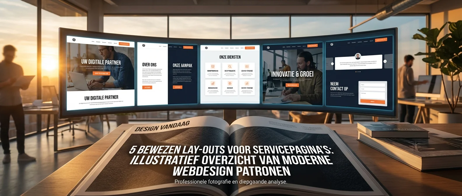 Hero-secties voor servicepagina's: 5 bewezen layouts