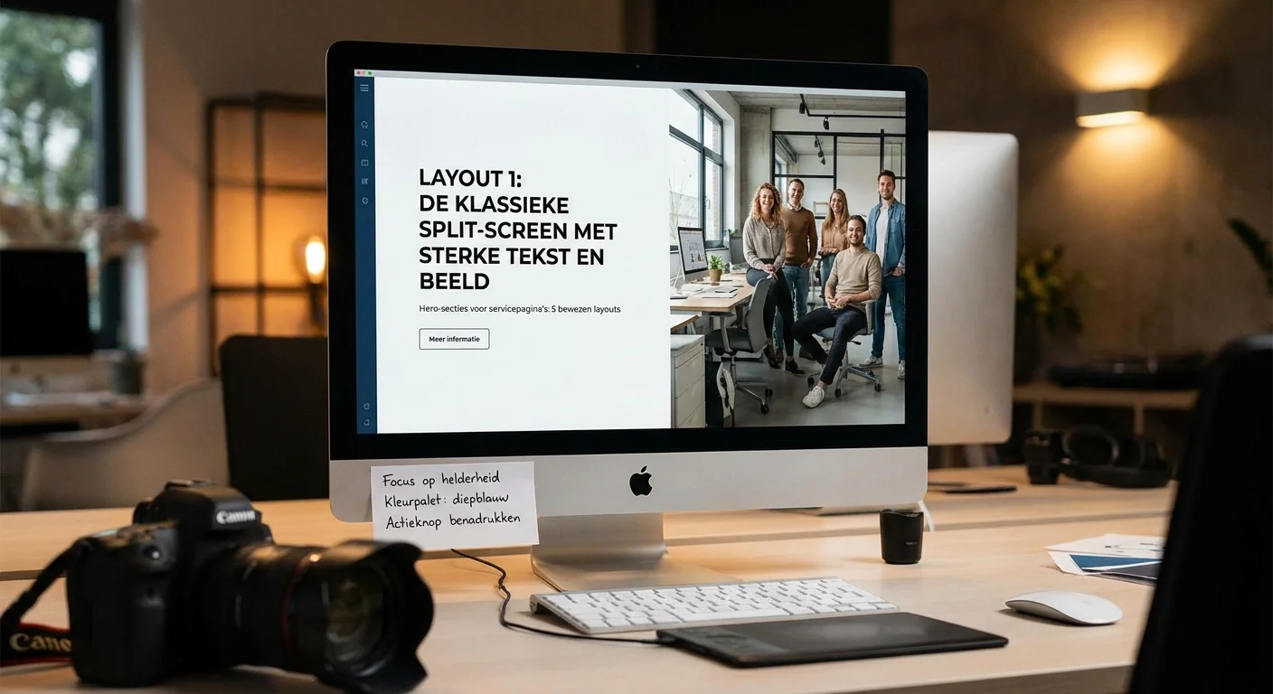 Hero-secties voor servicepagina's: 5 bewezen layouts