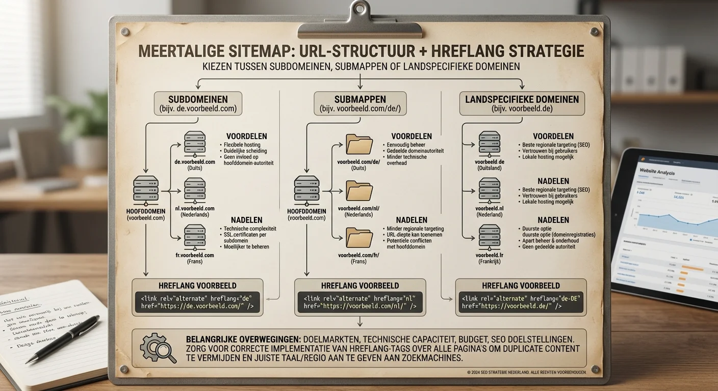 Meertalige sitemap: URL-structuur + hreflang strategie