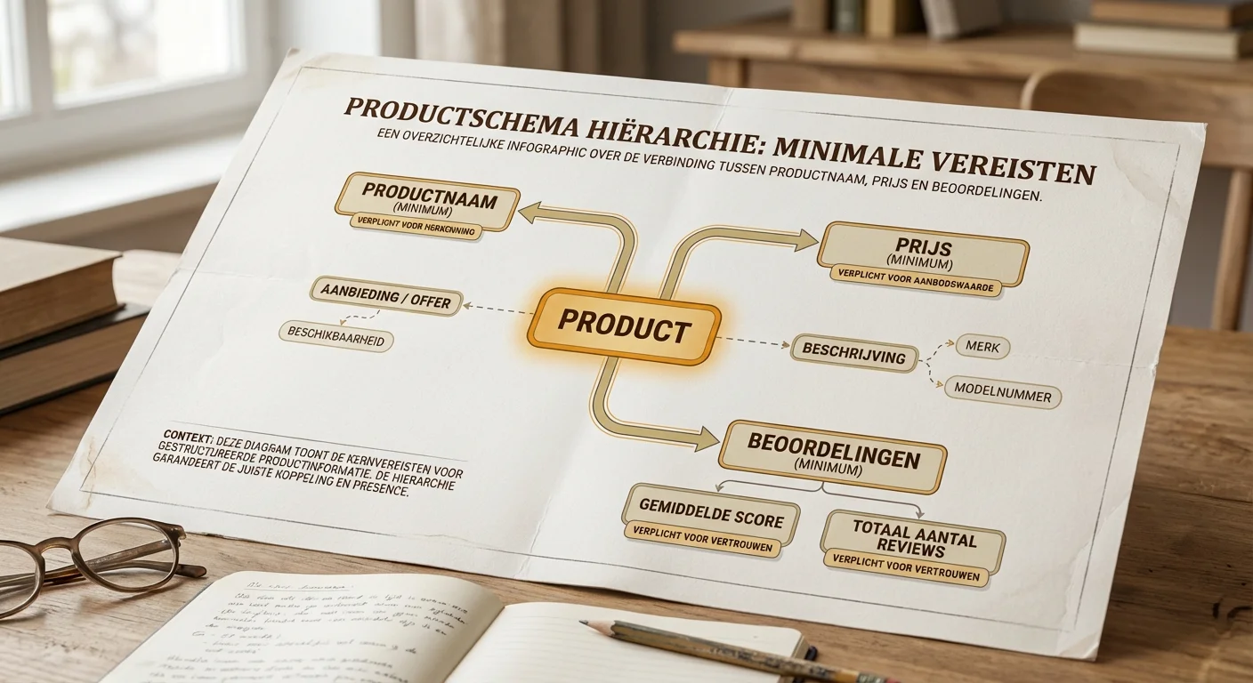 Infographie sch&eacute;ma produit, hi&eacute;rarchie schema.org, nom produit prix avis