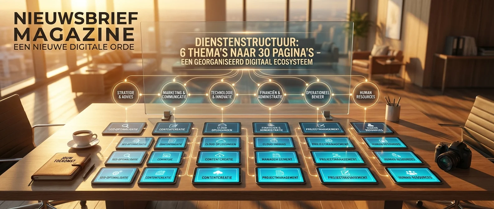 Services-structuur: van 6 topics naar 30 pagina's